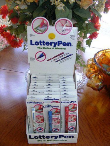 30 lottery pens with display box  flea markets - street fairs - stores for sale