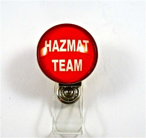 HAZMAT TEAM,ID BADGE ALLIGATOR CLIP,NOT RETRACTABLE,CONVENTION,LANYARD,KEYS,BELT