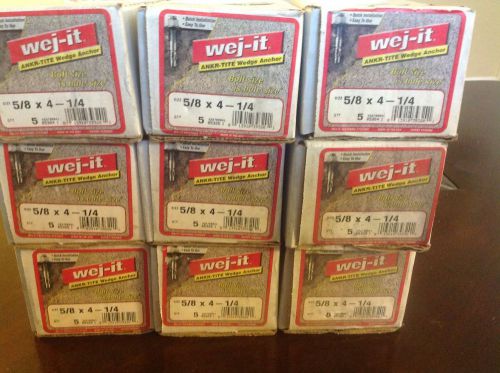 Weg-it wedge stainless  anchors (45) 5/8 x 4 1/4 Ankr tite brand new HILTI