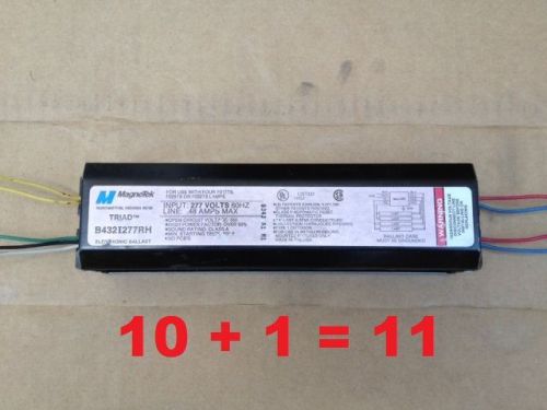 Lot of 10 + 1 bonus magnetek triad 4-lamp 277v t8 electronic ballast made in usa for sale