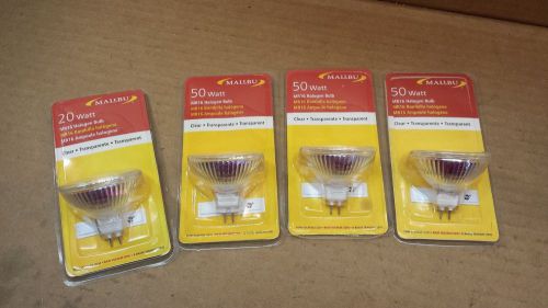 Lot of Four(4) Replacement 50W/20W 12V Malibu MR16 Bulb 8116-9050-01