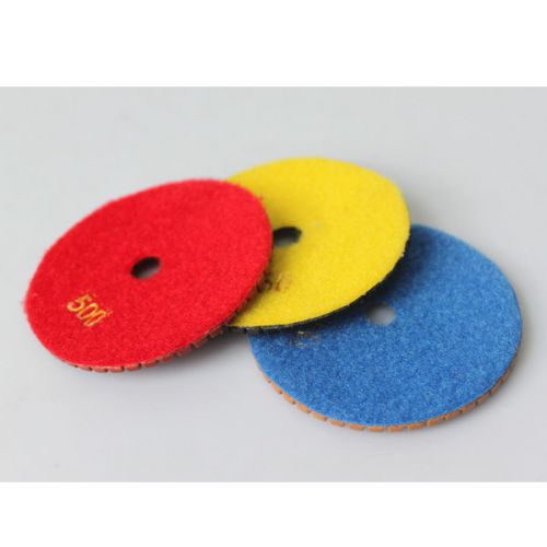 Trendy 5pcs 4&#034; backer granite stones diamond polishing pad wet dry set mcca for sale