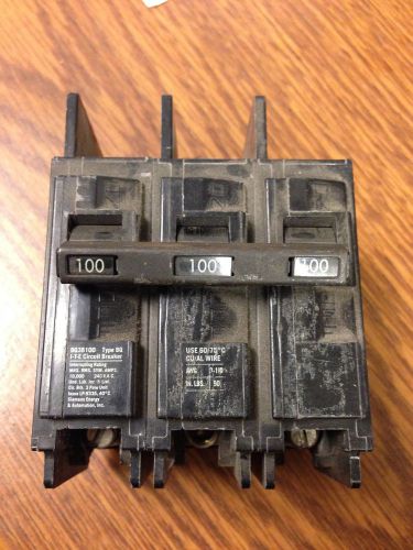 SIEMENS ITE CIRCUIT BREAKER 100 AMP 240 VAC BQ3B100