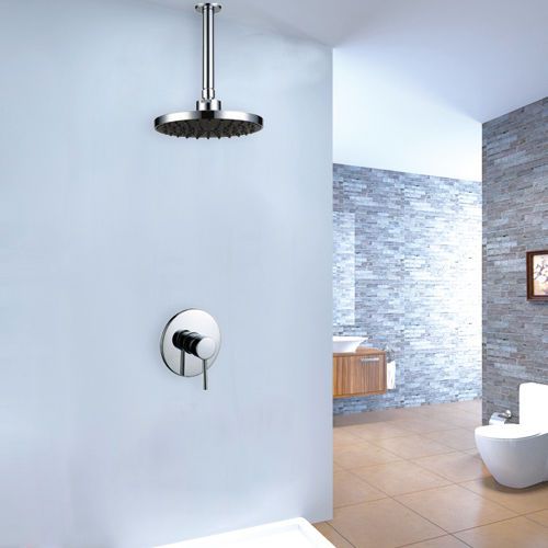 Chrome Brass Ceiling Mounted Rain Showerhead Modern Shower System Free Shipping