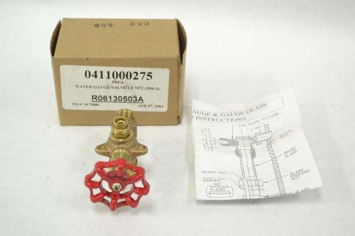 NEW CONBRACO Z84-A THREADED BRONZE 1/2 IN NPT GAGE VALVE B367486