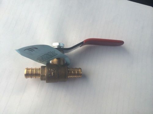 (5) 1/2&#034; PEX Brass Ball Valves, Full Port, Crimp, Valve for PEX Tubing