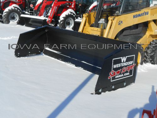 Westendorf 12&#039; Skid Steer Quick Attach Snow Pusher,Scraper: BEST OVERALL BUY!