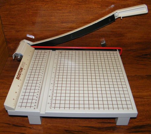 Genuine Boston (2612) Large Guillotine Paper Cutter 12&#034;x12&#034; (Metal / Wood)