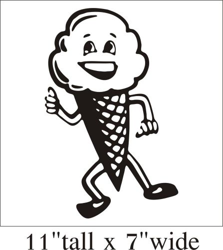 2X Dancing Ice Cream Guy Funny Car Truck Vinyl Sticker Decal Decor Art-1949