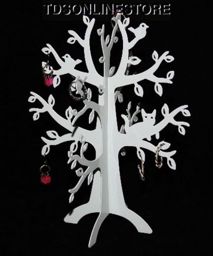 WHITE METAL EARRING TREE HOLDS UP TO 58 EARRINGS