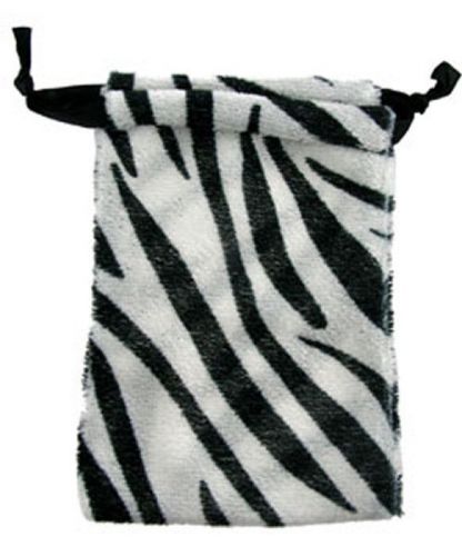 LOT OF 12 ZEBRA DESIGN DRAWSTRING POUCH GIFT BAGS