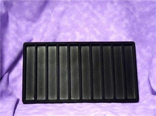 LOT OF 6  10 SLOT BLACK FLOCKED TRAY INSERT