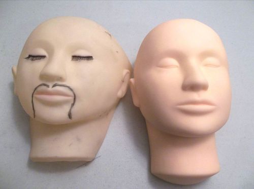 WEIRD VINYL FEMALE OR MALE HEAD MASK WIG STORE FACE MODEL HALLOWEEN