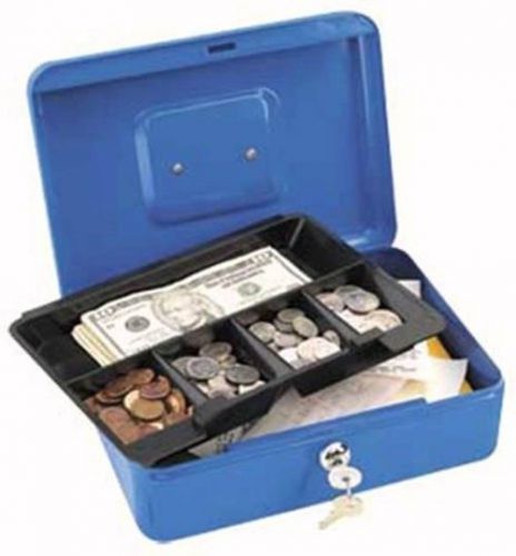 MASTER LOCK Cash Box Blue 9-1/2&#034; x 11-13/16&#034; x 3-9/16&#034; 7111D STEEL |KC3|