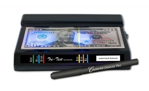 Tri-Test Ultraviolet Counterfeit Detection System Money Dollar Fake LED Detector