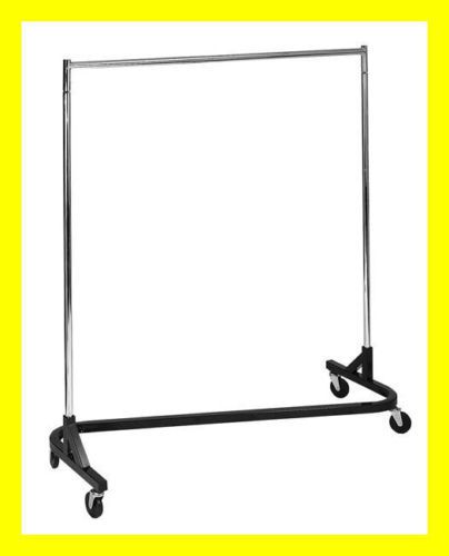 Rolling wheeled z rack black base chrome pole nib for sale