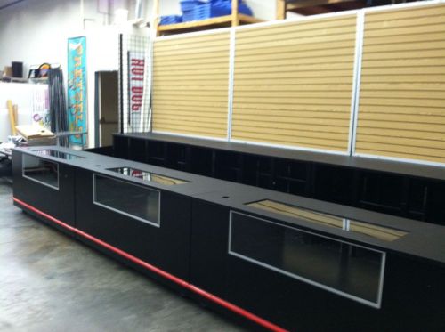 Mobile Merchandise Display Slat wall - Flea Market, Arena/Stadium-18&#039; long 3X6&#039;