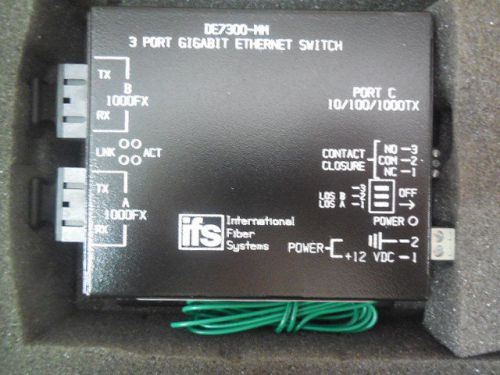 INTERLOGIX DE7300-MM MM THREEPORT ETHERNET GIGABIT TRANSCEIVER 4 FIBERS