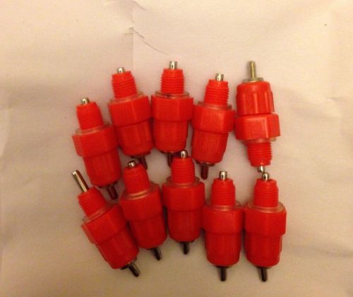 10 CHICKEN WATERER SCREW IN POULTRY NIPPLES DRINKER BIRD DRINK WATER FOWL RABBIT