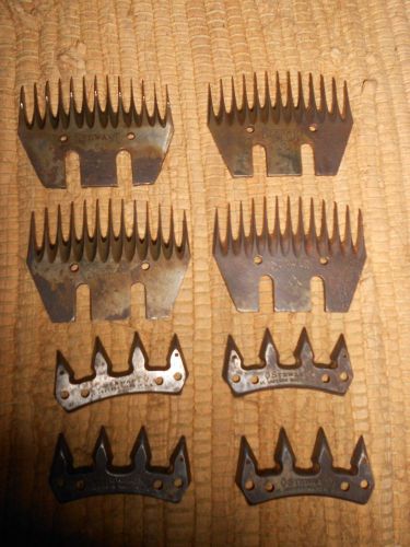 Vintage GENUINE Stewart Sheep Shears Clipper Blades 4 SETS!! Comb &amp; Cutter