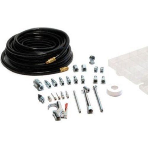 Primefit ik2004-2 50-foot pvc air hose with 25-piece air accessory kit and stora for sale