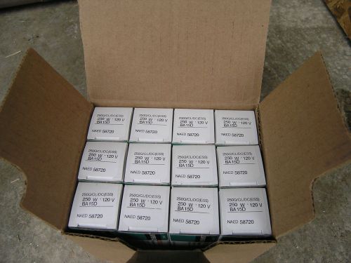 LOT (12) Sylvania Halogen Quartz T12  250W Bulb 250Q/CL/DC (ESS)