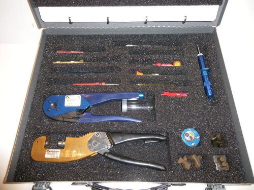 AVIATION AIRCRAFT AVIONICS TOOL KIT MIL SPEC COAX &amp; CONTACT PIN CRIMP I/R TOOLS