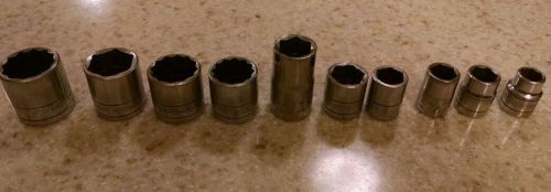 Assorted sk 3/8 USA MADE sockets