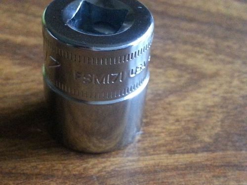 SNAP-ON FSM171 Socket, Metric, 17mm, Semi Deep, 6-Point, 3/8&#034; Drive