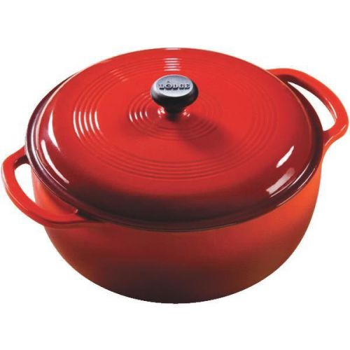 7.5 Qt Porcelain Enamel Coated Cast-Iron Dutch Oven-7.5QT RED DUTCH OVEN