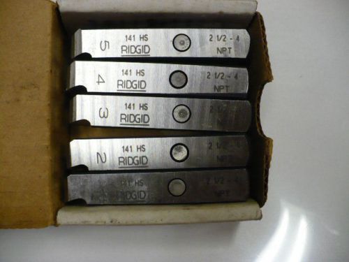 RIDGID 38120 DIES 2-1/2&#034;-4&#034; NPT 141 H.S. DIES  (NOS) New in original box. U.S.A.