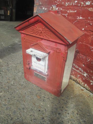 VINTAGE GAMEWELL ALUMINUM FIRE DEPTMENT CALL BOX ALL ORIGNAL