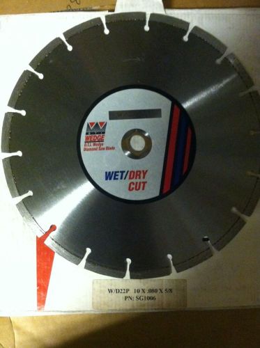 10&#034; X .080 X 5/8 Segmented General Purpose Diamond Saw Blade Concrete/Block