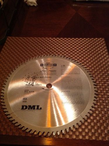 dml 10&#034; circular saw blade 80 teeth item# 72971 deluxe c-4 carbide