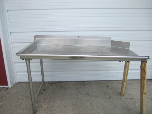 60&#034; x 30&#034; dish warewasher s.s. left side clean table w/ 6&#034; back splash for sale