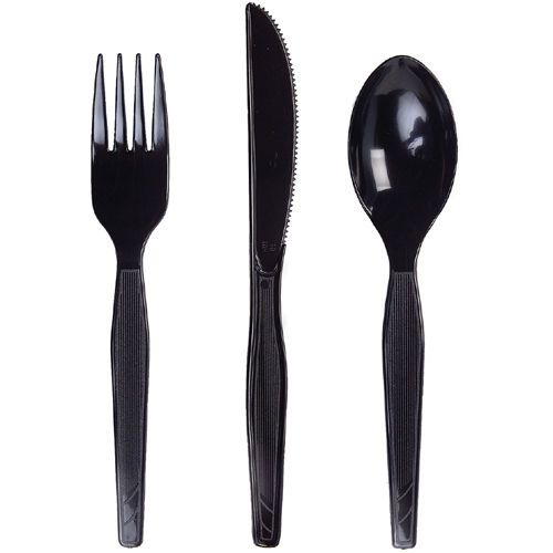 Dixie Heavy/medium Weight Utensils Tea Spoon - 100/box - Plastic - Black (TM507)