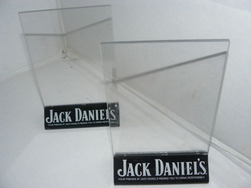 2 Jack Daniels 4&#034; X 6&#034; Acrylic Card/Sign/Menu Holders