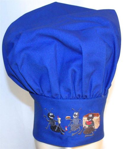 Picnic Ants Lunch Blue Chef Hat Adult Size Watermelon Sandwich Basket Monogram