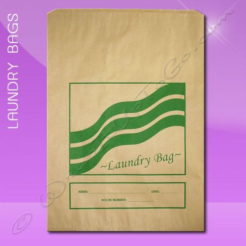 Laundry bags – 17 x 24 – natural kraft (brown) – printed for sale