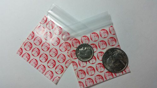 2020 Original Apple 2.5mil Mini Ziplock Baggies (2&#034; x 2&#034;) (1pk/100bags) Bulldog