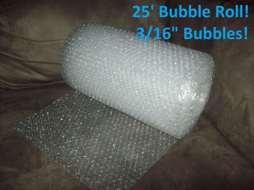 25 foot bubble wrap/roll! 3/16&#034; (small) bubbles! 12&#034; wide! perforated every 12&#034; for sale