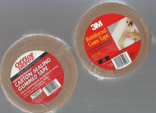 3M REINFORCED GUM TAPE /  CARTON SEALING GUMMED TAPE / NEW