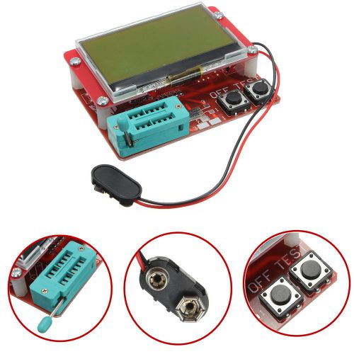 12864 LCD Transistor Tester Diode Triode Capacitance ESR Meter MOS/PNP/NPN/LCR