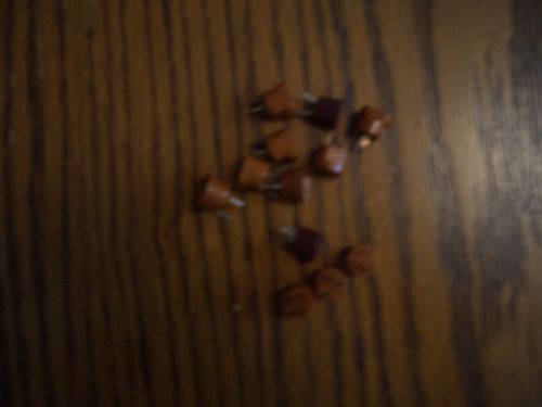 12 pcs NOS Vintage 3-4 Pin Transistor Sockets , Brown plastic, TO-92