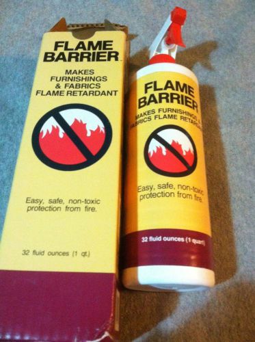 FLAME BARRIER 32 oz FIRE RETARDANT SPRAY Furnishings Fabrics Camping Outdoors