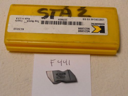 5 NEW KENNAMETAL NG3189R CARBIDE INSERTS. GRADE: KC5010. USA MADE  {F441}