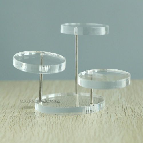 New clear round plastic jewelry display holder stand rack shop retail showcase for sale