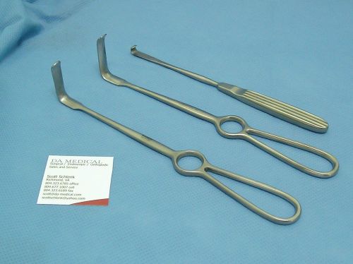 Lorenz Obwegeser Set, Two Retractors and Periosteal Stripper