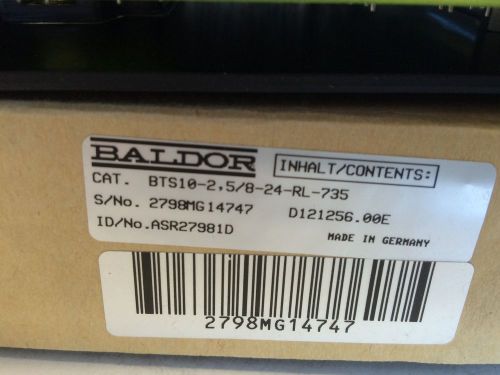 NEW BTS 10 BALDOR ASR27981D D121256. 00E ,BTS10-2.5/8-24-RL-735 ,DC200V,ASR CH