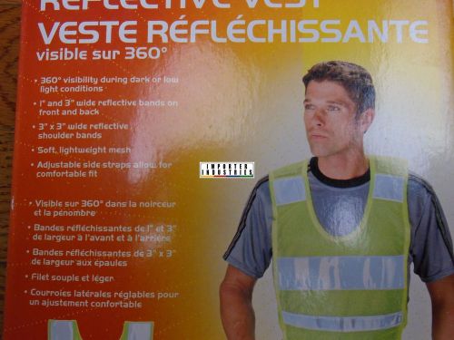 Dayglo safety vest yellow reflective strips for construction traffic &amp; warehouse for sale